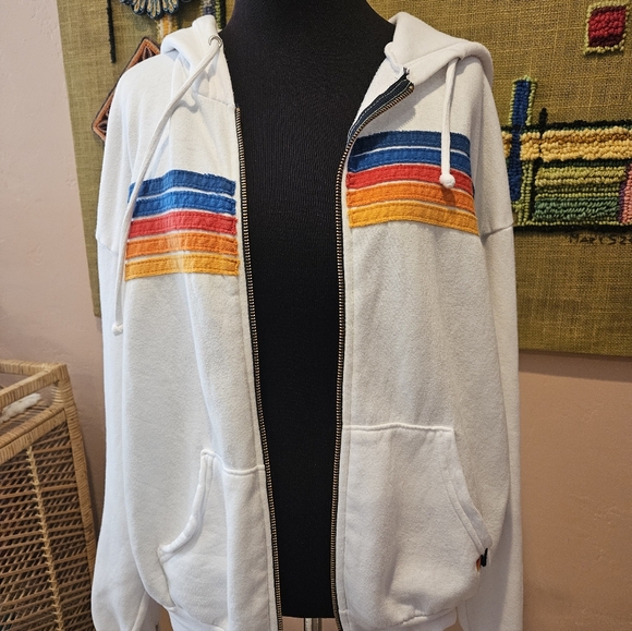 Aviator Nation Five Strip Hoodie 💙❤️🧡💛🩵 - Picture 8 of 14